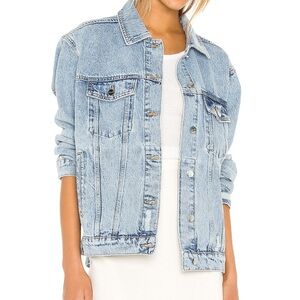 Anine Bing Rory Denim Jacket in Vintage Blue